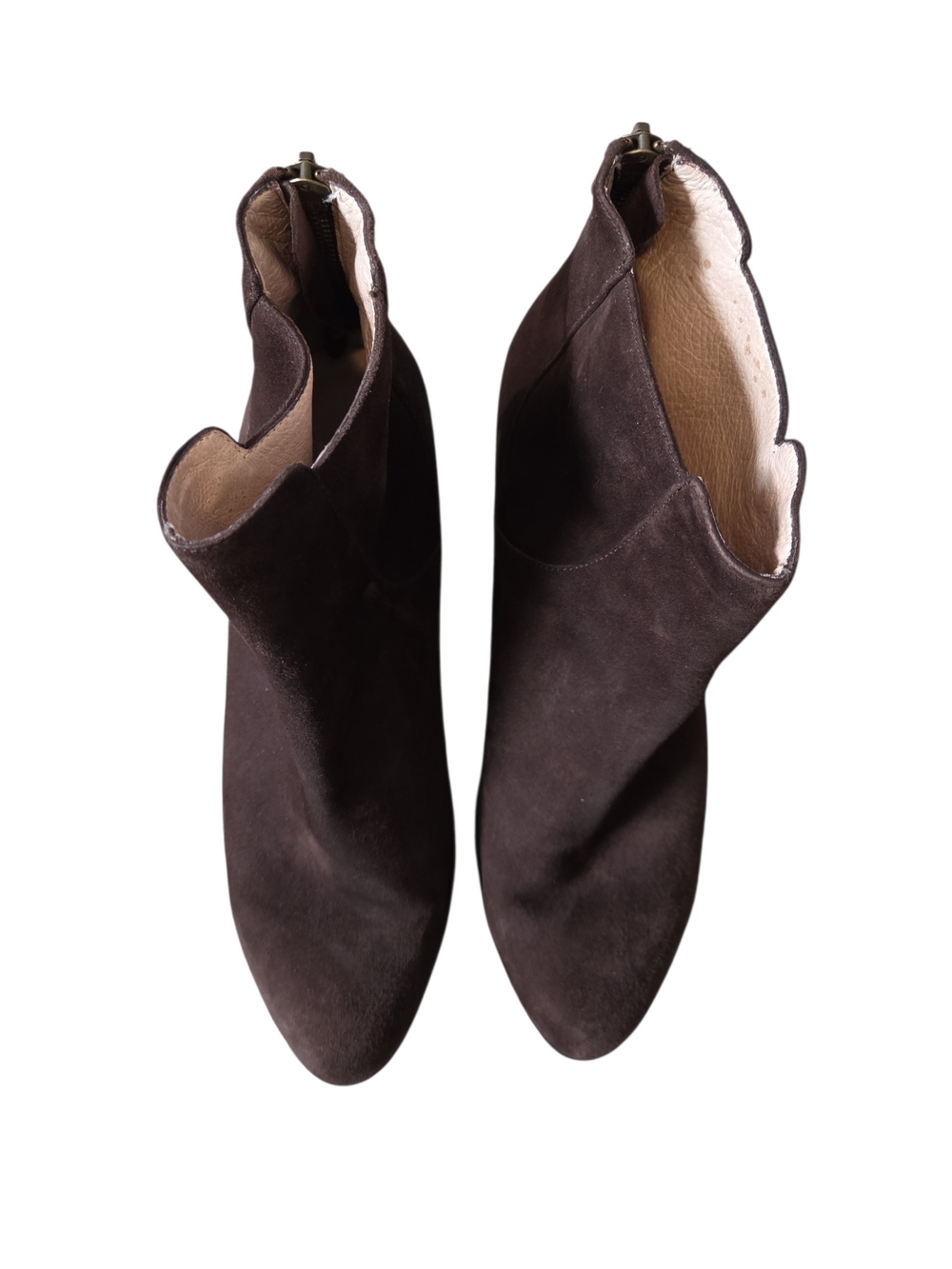 Eileen Fisher Peer-Su Dark Brown Suede Ankle Booties 8.5 - Picture 4 of 11